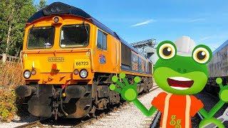 Gecko And The Freight Train | Gecko's Real Vehicles | Educational Videos For Toddlers