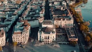 Zurich Operahouse by drone - 4K