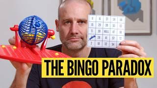 The Bingo Paradox: 3× more likely to win