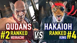 T8  QUDANS (#2 Ranked Heihachi) vs HAKAIOH (#4 Ranked King)  Tekken 8 High Level Gameplay