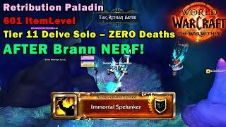 WoW TWW: Ret Paladin SOLO Tier 11 Delve POST BRANN NERF (NO DEATHS) | Tak-Rethan Abyss