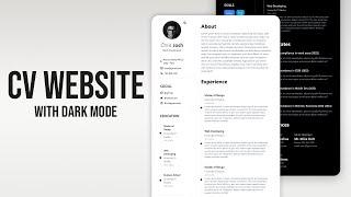 Responsive Portfolio Website with Dark Mode using React & Tailwind Tutorial