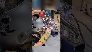 Polished stainless turbo manifold for my C35 Laurel Driftcar #ThirdStrikeFabrications #1JZ #2JZ #C35