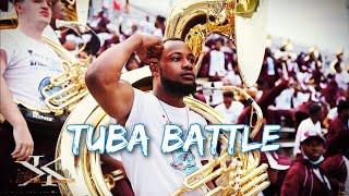 Jackson State University's "Dawg Team" Vs Talladega College's "KRANK" - Tuba Battle - 2021