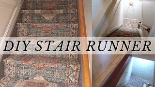 Staircase Makeover + Budget Friendly Stair Runner