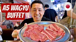 BEST ALL YOU CAN EAT A5 WAGYU BEEF BBQ BUFFET  TOKYO JAPAN