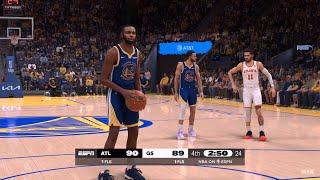 NBA 2K25 Gameday Mode | WARRIORS vs HAWKS 4TH QTR HIGHLIGHTS