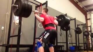 Justin Allen 20 rep Back Squat 335