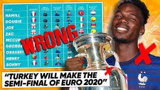 REACTING TO FOOTBALL DAILY'S TERRIBLE EURO 2020 PREDICTIONS! | #WNTT