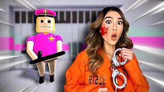 KAT ESCAPES POLICE GIRL PRISON RUN IN ROBLOX (OBBY)