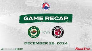 Iowa Wild vs Rockford IceHogs Game Highlights | 12.28.2024