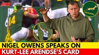 NIGEL OWENS ASSESSES ARENDSE'S CARD: JUSTICE OR EXCESS? | SPRINGBOKS NEWS