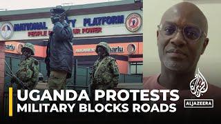 Uganda protests: Military block off roads near Parliament