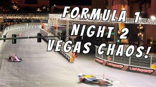 Las Vegas Strip Friday Night Formula 1 Practice Race Down Las Vegas Strip: Bugatti's on Strip & More