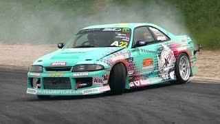 400hp Nissan Skyline R33 Drifting - 2014 King of Europe Round 2 Italy