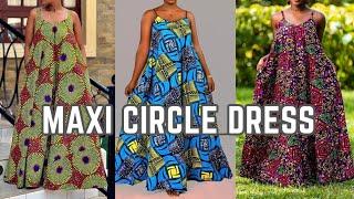 Easy How to cut and sew a Maxi circle dress / how to make a Summer dress / full circle flare dress