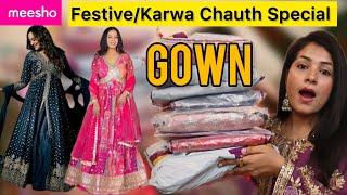 MEESHO Anarkali Haul  Best Anarkali suits from meesho || karwachauth🪔 Diwali Special haul #anarkali