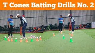 T Cone Batting Drill no. 2 | Indore cricket club | Coach Deepak Pal