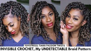 Side Part Version | My Invisible Undetectable Crochet Braid Pattern ft Toyotress TIANA Passion Twist