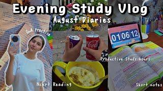 Evening Study Vlog : Productive Hours with Me  || Himani Sharma