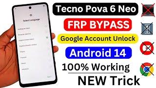 Tecno Pova 6 Neo FRP Bypass Android 14 Without PC | Tecno Kl8 Frp Unlock | Google Account Bypass