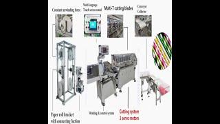 Gaoda Cheaper straw machine 7 cutting knives/blades paper straw making machine speed for 70m/min