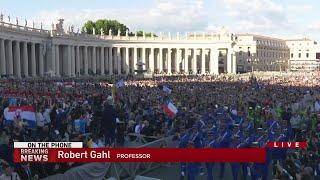 Professor Father Robert Gahl joins the WGN Midday News after white smoke rises from Sistine Chapel c