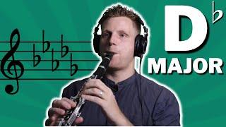 How to PLAY Db (D Flat) Major SCALE • on CLARINET