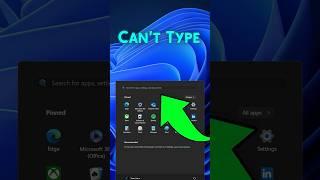 Fix Can't Type, Search Bar on Windows 11  #windows11tutorial  #windowstricks #search #fix #fixed