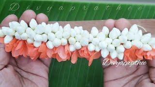 How to make jasmine,rose flower Billai/brooch/Bridal hair accessories/BRIDAL FLOWERS/Diy garland