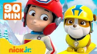 Paw Patrol | ¡Rubble bebé realiza un rescate en la nieve!l | 90 minutos | Nick Jr. en Español