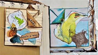 Junk Journal Using Up Book Pages Ep 64 The Magic Folded Paper ~ So Fun! !! The Paper Outpost !:)