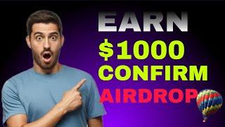 EARN $1K WITH THIS AIRDROP 🪂 | best crypto airdrops  crypto giveaways  how to farm crypto airdrops 🪂