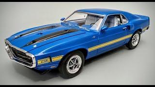 1970 Ford Mustang Shelby GT500 428 Cobra Jet 1/25 Scale Model Kit Build How To Assemble Paint Decal