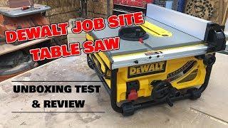 Dewalt DW745 Job Site Table Saw Unboxing, Test, & Review!