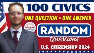 Random 100 Civics Questions and Answers for U.S. Citizenship Interview 2024 | No.47