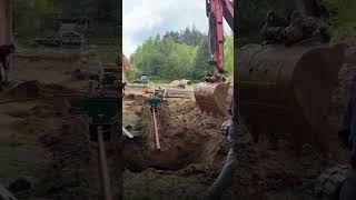 монтаж канализации станции биологической очистки Кит 8 #загородныйдом #стройка#канализация