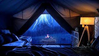 Best thunderstorm & rain on tent sounds for sleeping. Thunderstorm sounds for sleeping loud thunder.