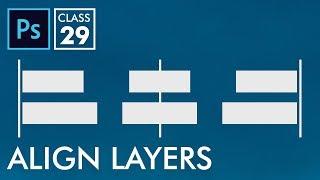 Align Layers Adobe Photoshop for Beginners Class 2 Urdu / Hindi