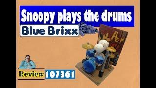 Peanuts - Snoopy play the drums - BlueBrixx 107361 -Review-#bluebrixx #peanut #snoopy #noppensteine