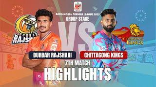 Chittagong Kings Takes on Durbar Rajshahi in EPIC BPL 2025 7th Match Highlights