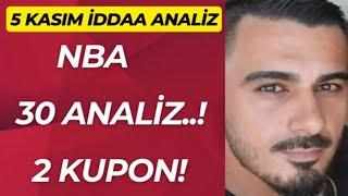 FULL BÜLTEN..! | 5 Kasım Salı 2024 Nba İddaa Tahminleri