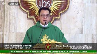 QUIAPO CHURCH LIVE TV MASS TODAY 8:00 AM OCTOBER 29, 2024 TUESDAY