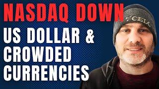 NASDAQ DOWN, US DOLLAR AND CROWDED CURRENCIES