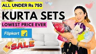 HUGE !!  KURTA SET HAUL, ALL UNDER RS 750, HONEST REVIEW, TRY ON #Flipkart #Kurtaset