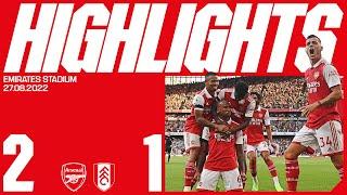 HIGHLIGHTS | Arsenal vs Fulham (2-1) | Odegaard and Gabriel make it four wins from four!