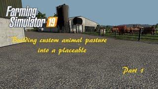 Building custom cow husbandry part 1 - FS19