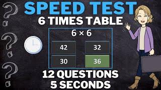 6 Times Table Quiz | Practice the 6 times table | MATH SPEED TEST