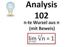 Analysis 102 - n-te Wurzel aus n (mit Beweis)