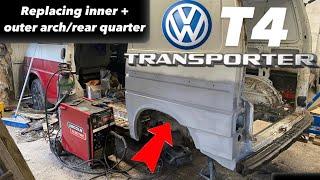 Replacing VW T4 inner and outer arch / rear quarter panel - RUSTY T4 restoration build update!